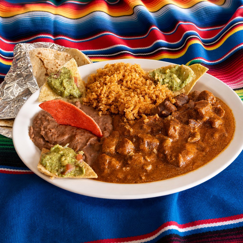 Carne Guisada Plate.