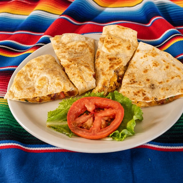 Half Veggie Quesadilla.