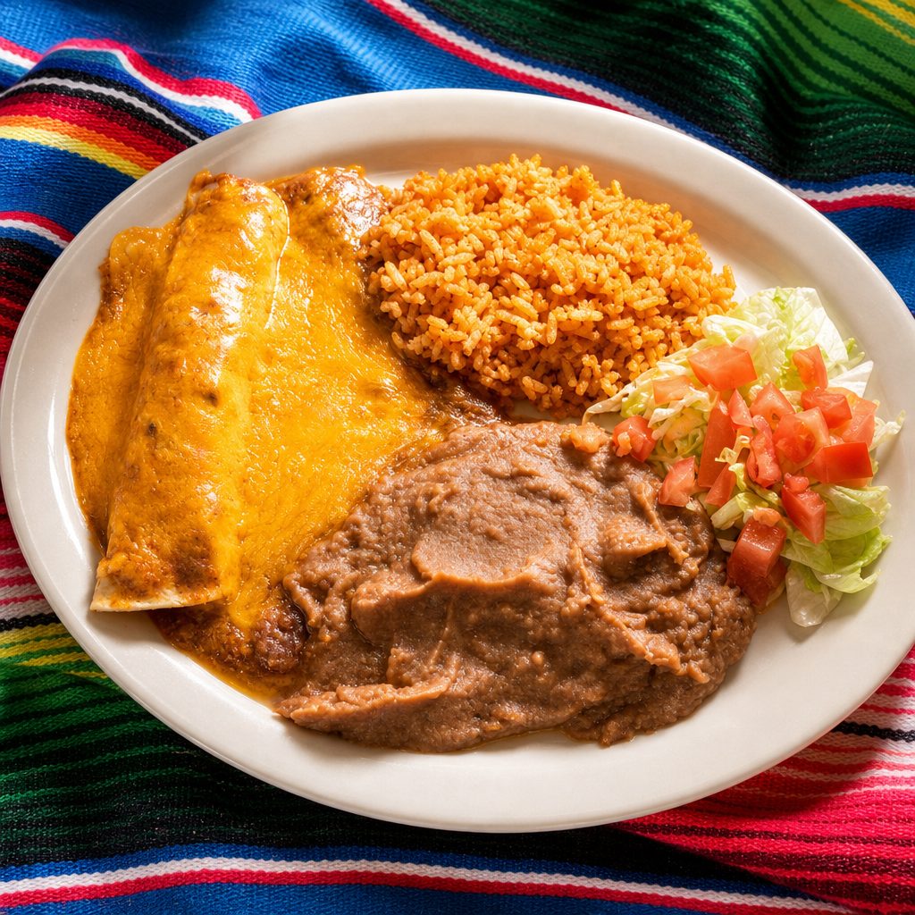 Chico's Enchilada Plate.